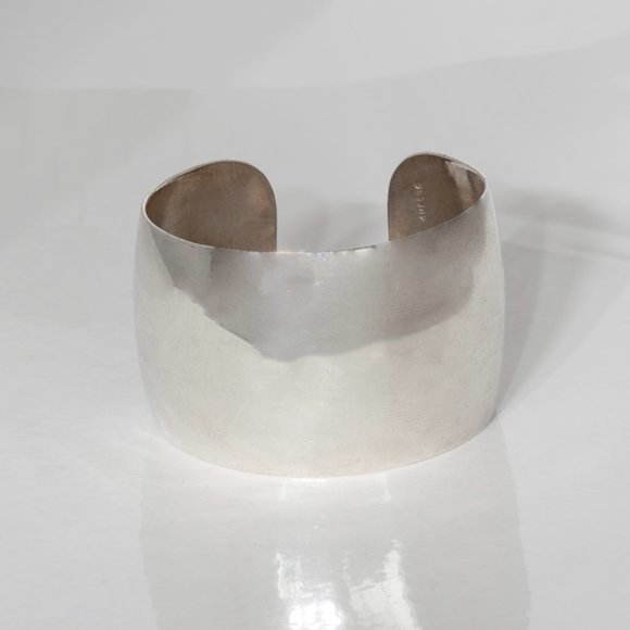 Vintage Sterling Silver Smooth High Polish Wide Cuff Bracelet 55.4 g Stamped 925 - Picture 1 of 6